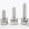 304 Stainless Steel Hex Head Bolt Set with Flat and Spring Washers