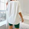 Women Loungewear Casual Pullover Suits Pajamas Loose T Shirts Tight Shorts Slim Fit Homewear