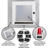 White Wood Mark Your Cup and Drink Up Cup Holder - Hosting Essentials Cup Dispenser with Interchangeable Signs- Coffee Cup Holder with Marker Slot-