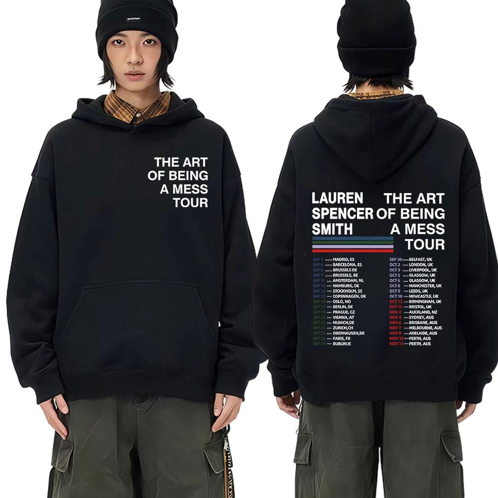 

Lauren Spencer Smith The Art of Being A Mess Tour Vintage Hoodie Men s Women Fashion Pullover Long-sleeved Comfort Sweatshirt 3XL