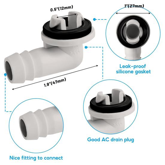 Air Conditioning Drain Pipe Set Leak Resistant Kink-Free Simple Installation Wide Application Universal AC Drain Hose Accessories Kit