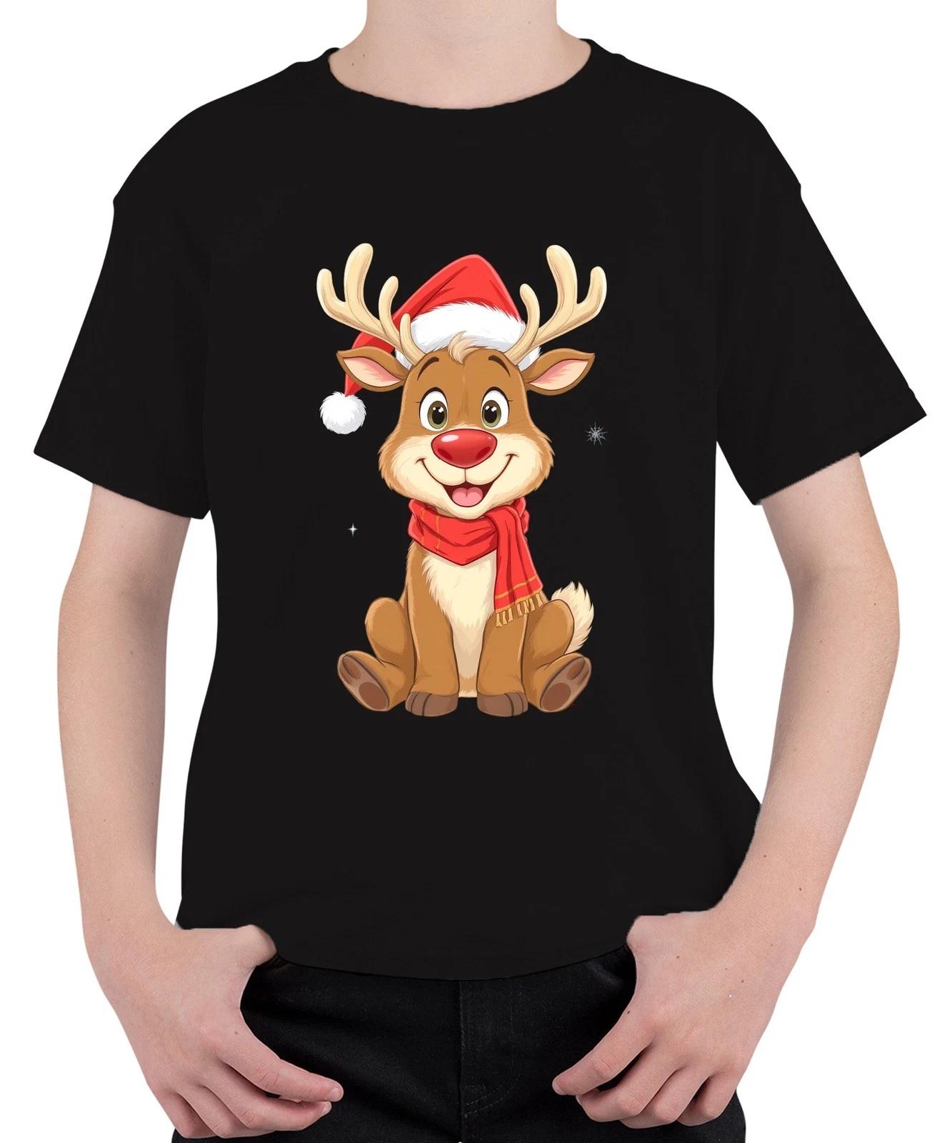 Weihnachtsrentier süß Kinder Cartoon Geschenk Winter Niedlich Unisex Kinder T-Sh XXL