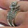 1 Stück Modischer eingelegter synthetischer Zirkon, Modischer vielseitiger Ring