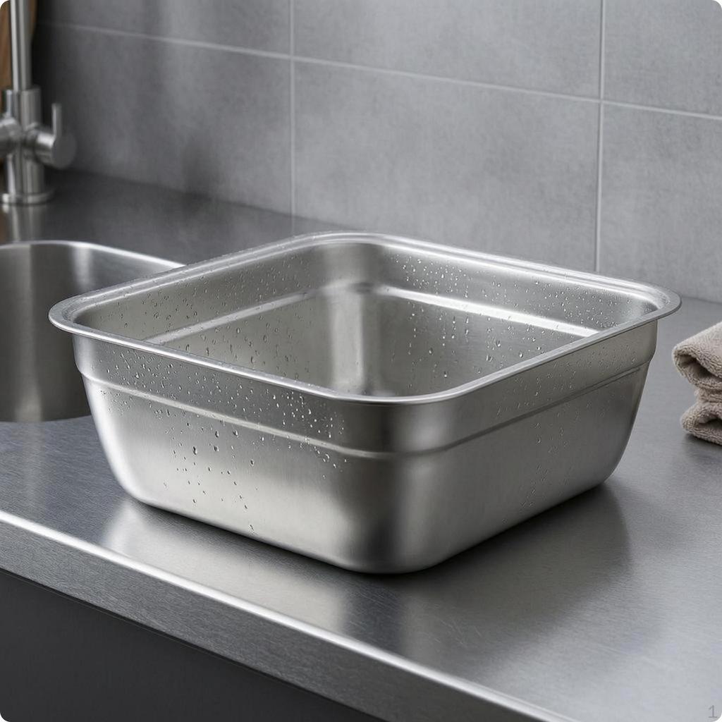 Lavabo Quadrato in Acciaio Inossidabile Lavabo Utilità Robusto per Preparazione Cibo e