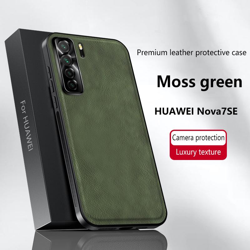 For Huawei Nova 7 SE Pro P40 Lite Case Magnetic Elegant Leather Wear-Resistant Lens Fully Covered Non-Slip Grip Edge Cover Shell