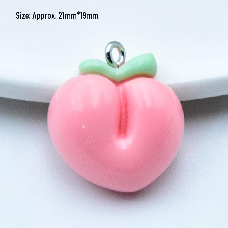 Colorful Resin Fruit Earrings: Cherry, Strawberry & Avocado Pendants for DIY Jewelry & Keychains
