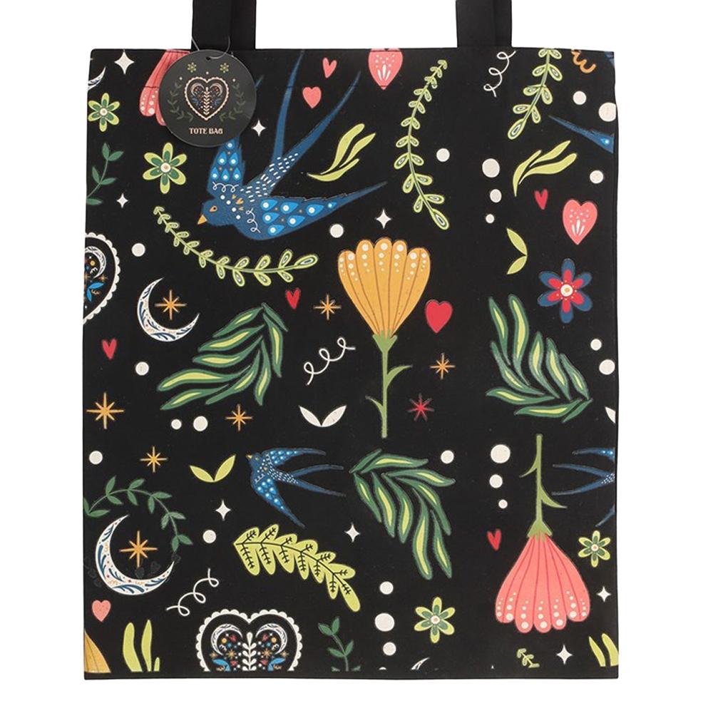 Something Different Midnight Bloom Polycotton Tote Bag