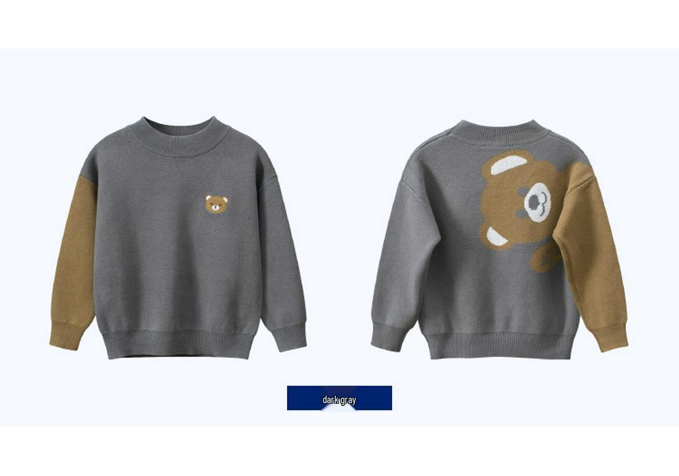 27kids Children's Autumn/Winter Bear Sweater - Baby Boy Knitwear