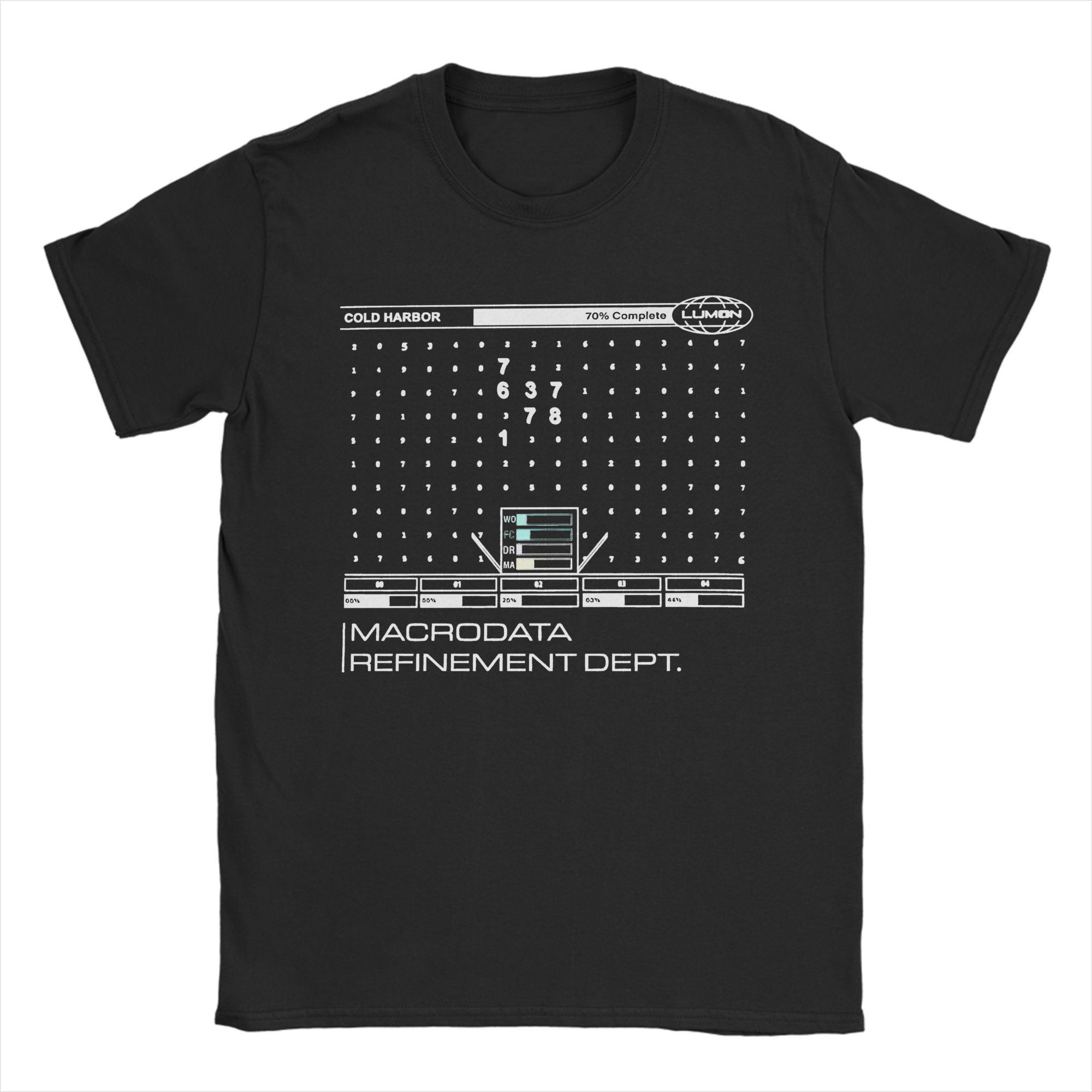 Vintage Severance Lumon Industries MDR 70 TShirts Unisex Crewneck T Shirts Scary Numbers Short Sleeve Tees Party Tops S