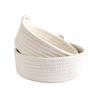 2pcs Woven Storage Baskets Cotton Rope Bin for Baby Nursery Bathroom Bedroom Cosmetic Organizing X3UC