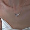 Exquisite V-Shaped Pearl Zircon Clavicle Pendant Necklace - Elegant Minimalist Jewelry for Women