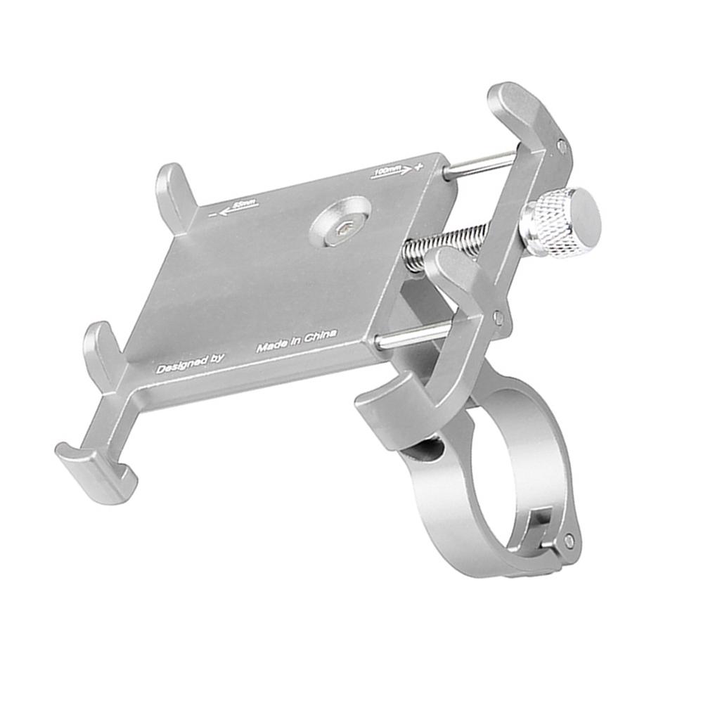   Anti-slip     Phone Holder Mount Aluminum Bike Handlebar Mobile Phone Holder Handlebar Clip Stand for 3.5-6.2inch Smart Mobile Phon