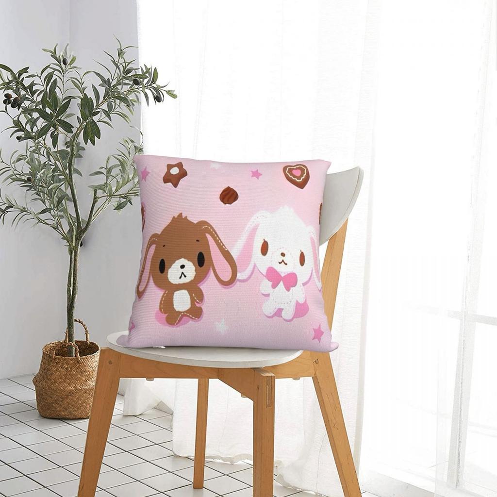 Cute Sugarbunnies Square Pillow Cases Sugar Rabbit Cushion Covers Awesome Decor Pillowcover for Car 45*45cm