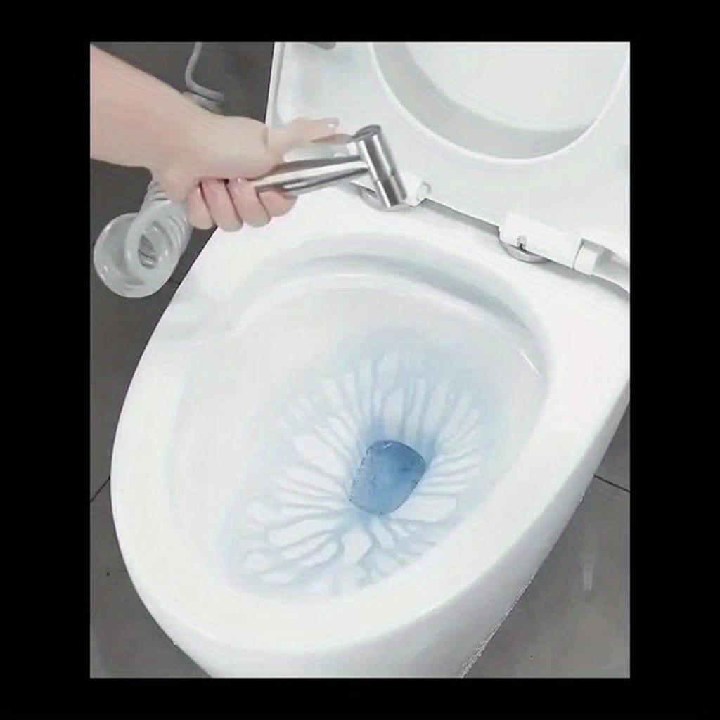 Modern Stainless Steel Handheld Bidet Sprayer with Adjustable Water Pressure and 1.5m Hose