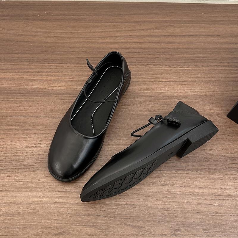 

Весна Новые Женские Балетки Дамские Повседневные Туфли с Круглым Носком Балетного Стиля Мягкая Подошва Кожаные Элегантные Туфли для Ходьбы 35 чёрный