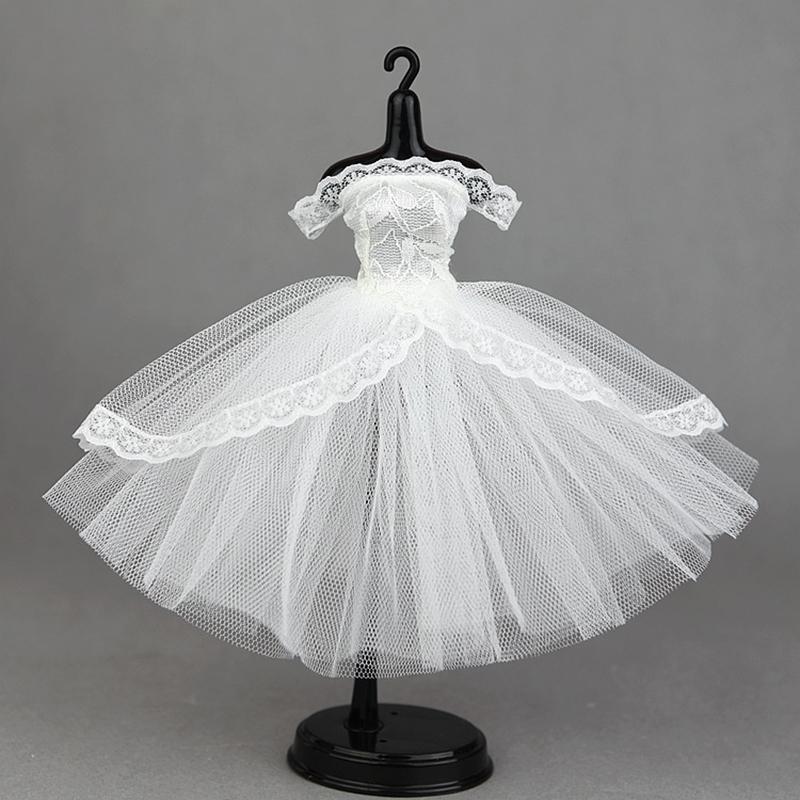Mini Black Princess Doll Dress Wedding Dress Fluffy Skirt Multilayer Lace Tutu Dotted Doll Dress For Dolls Party Dress Clothes