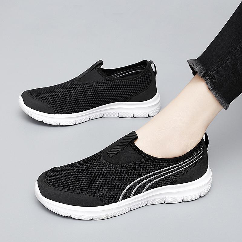 Fashion Women Casual Shoes Mesh Summer Breathable Sneakers Flat Shoes Lady Zapatos Mujer Flat Platform Light Leisure Women Flats Loafer