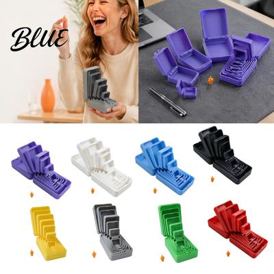 Unique Holiday Gift Surprise Set 6‑Layer Nesting Prank Box 3D Printed Reusable Gag Box Interactive Puzzle Boxes for Fun with Mini Middle‑Finger