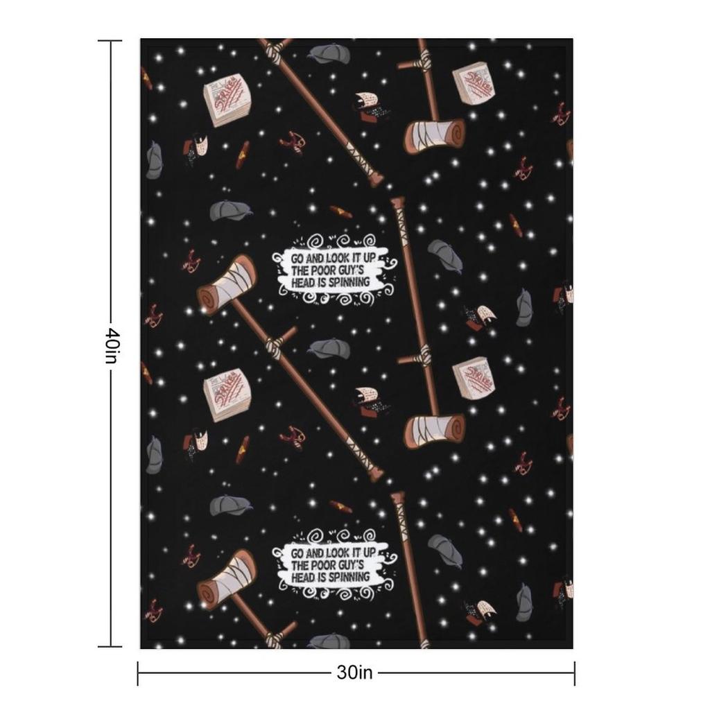 Newsies Forever (black) Throw Blanket Flannel Fabric Baby Personalized Gift Moving Blankets