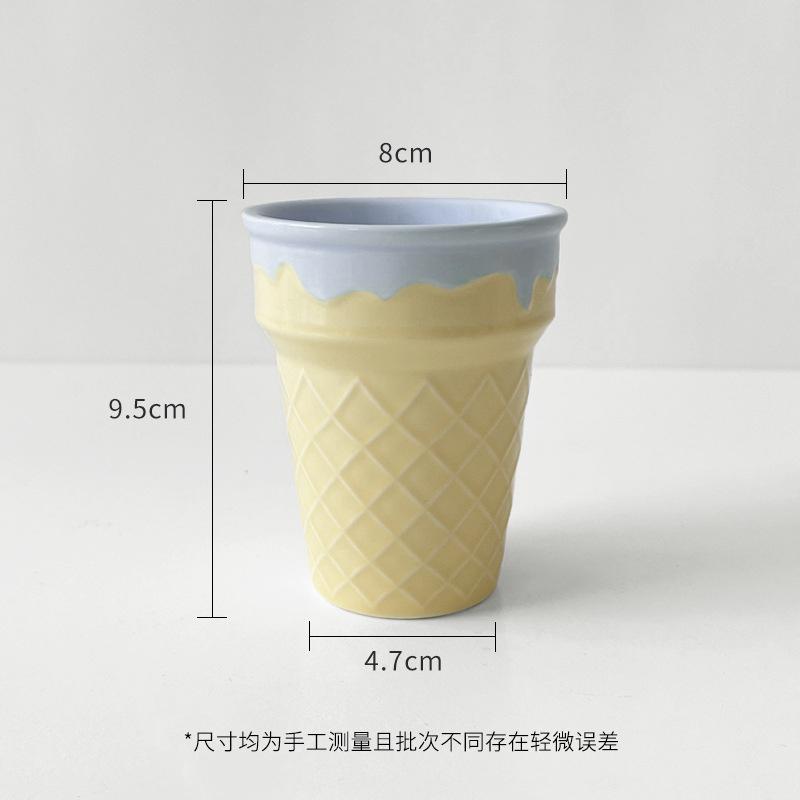 

Креативная керамическая ваза в форме чашки для мороженого для цветочных композиций, ручная работа, DIY, аксессуары для домашнего декора, подставка для букета