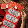 2026 Christmas Santa Claus Xmas Tree Folding Banknote Card Envelope With 10 Card Slot Merry Christmas Decorations For Home