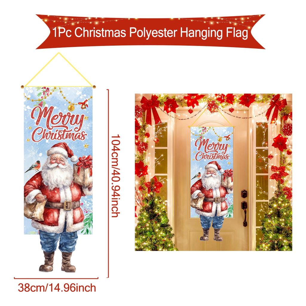 Christmas Hanging Flag Banner Merry Christmas Decor For Home 2025 Xmas Ornament Decor Navidad Kerst Natal Noel NewYear Gift 2025