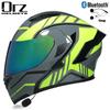 Orz Bluetooth Modular Motorcycle Helmet Full Face Half Dual Visor Winter Motorbike Men Women