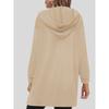 Damen S Einfacher Kapuzen-Strickjacke-Sweatshirt Lässig Herbst Winter