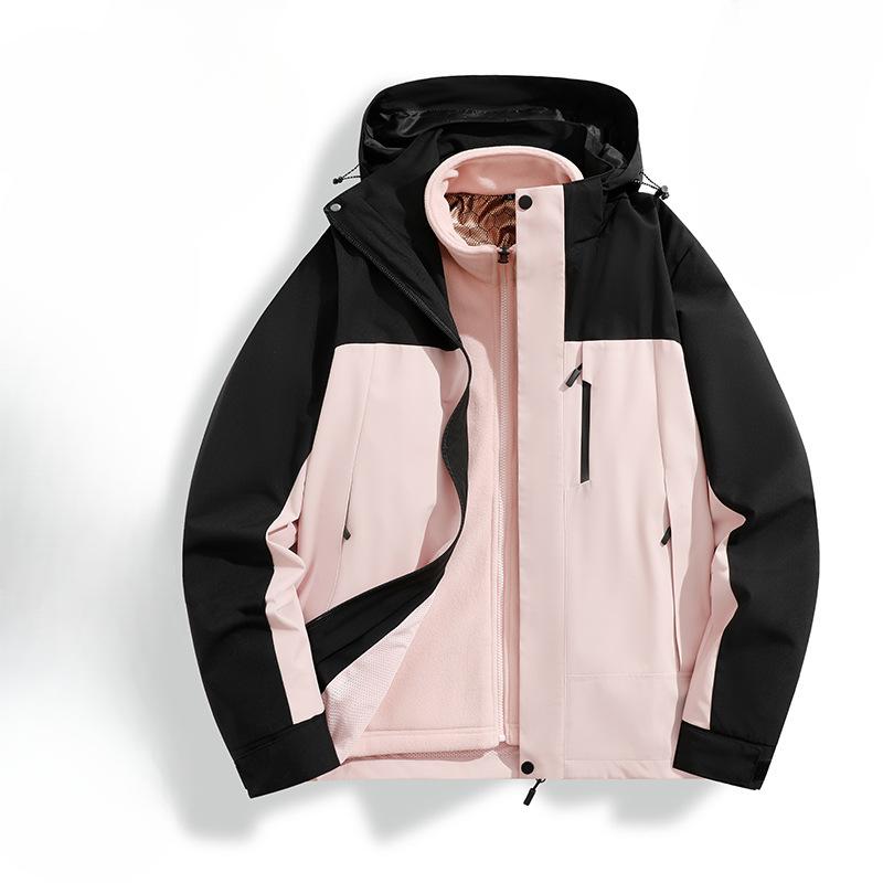 

Водонепроницаемая куртка уровня 4 три-в-одном со съемным капюшоном, уличная функциональная куртка с инструментальной отделкой, куртка с цветовыми блоками, внутренний жилет-баскетбольная майка с графеном 4XL