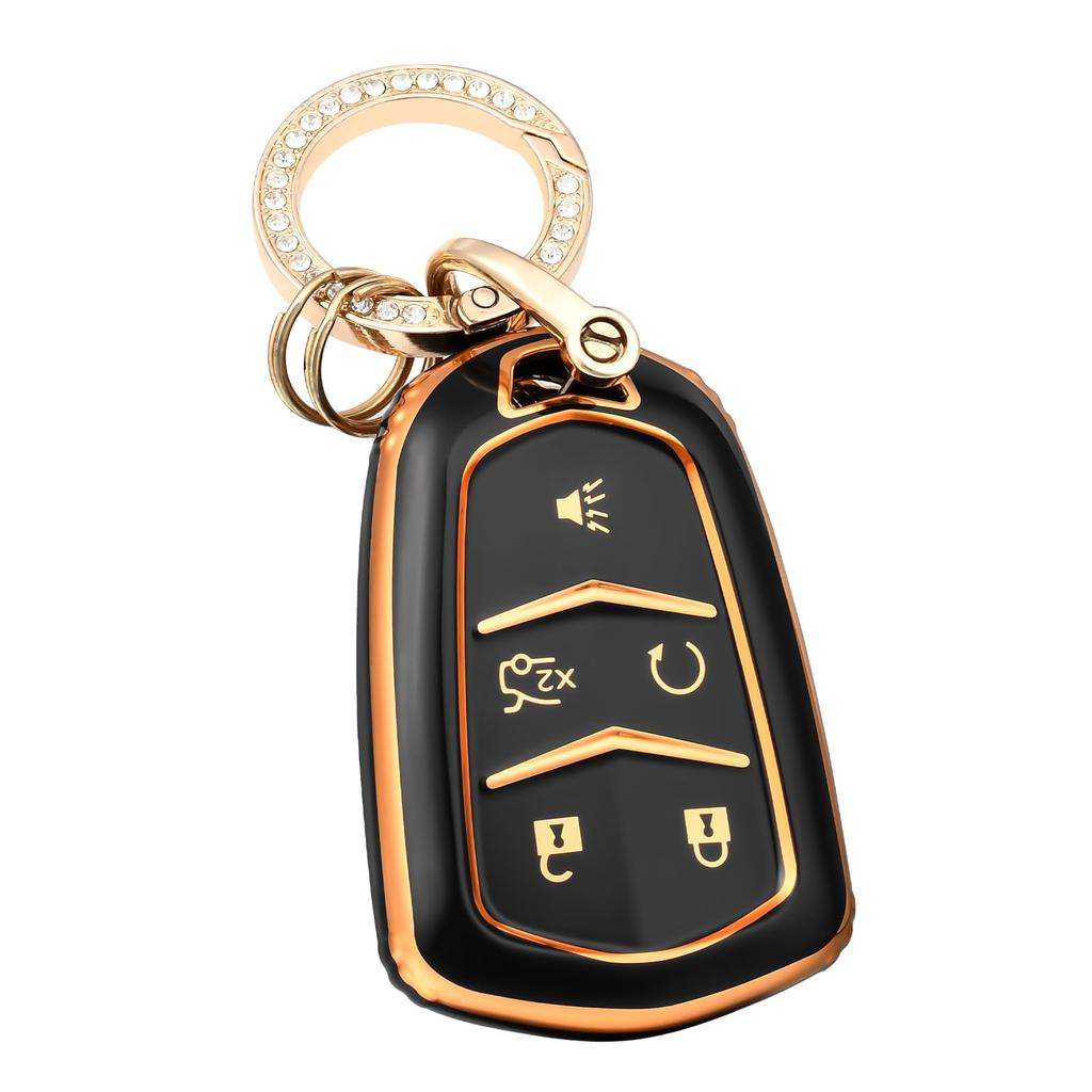 Premium Soft TPU Key Fob Cover Case Shell for Cadillac Escalade CTS XTS ATS STS XT4 XT5 CT6 SRX Smart Key Holder Car Accessori