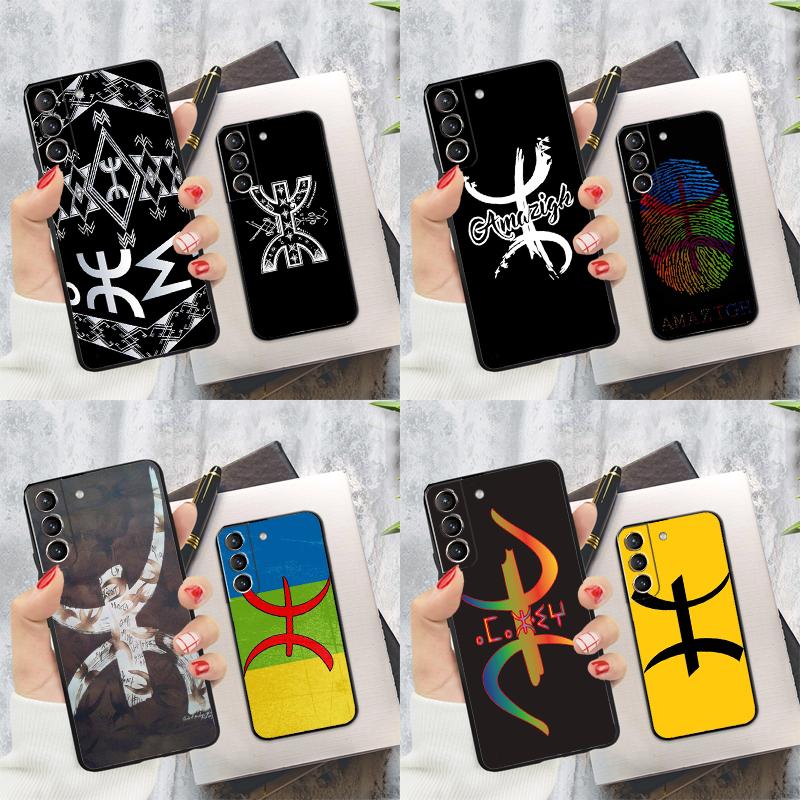 Amazigh Berber Symbol Phone Case For Samsung Galaxy S24 Ultra S22 S23 S20 S21 S24 FE S9 S10 Plus Note 10 20 Ultra
