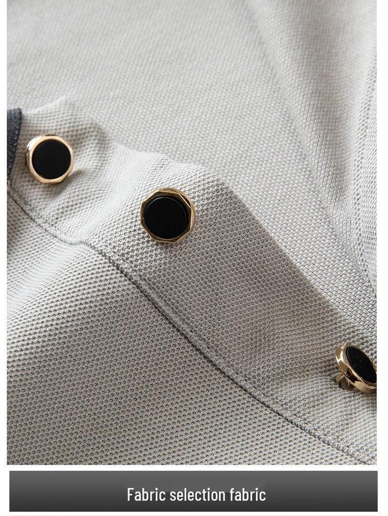 Herren Sommer Kurzarm Revers T-Shirt - Lässig, Einfarbig, Atmungsaktiv, Kühl, Ideal für Alle Altersgruppen