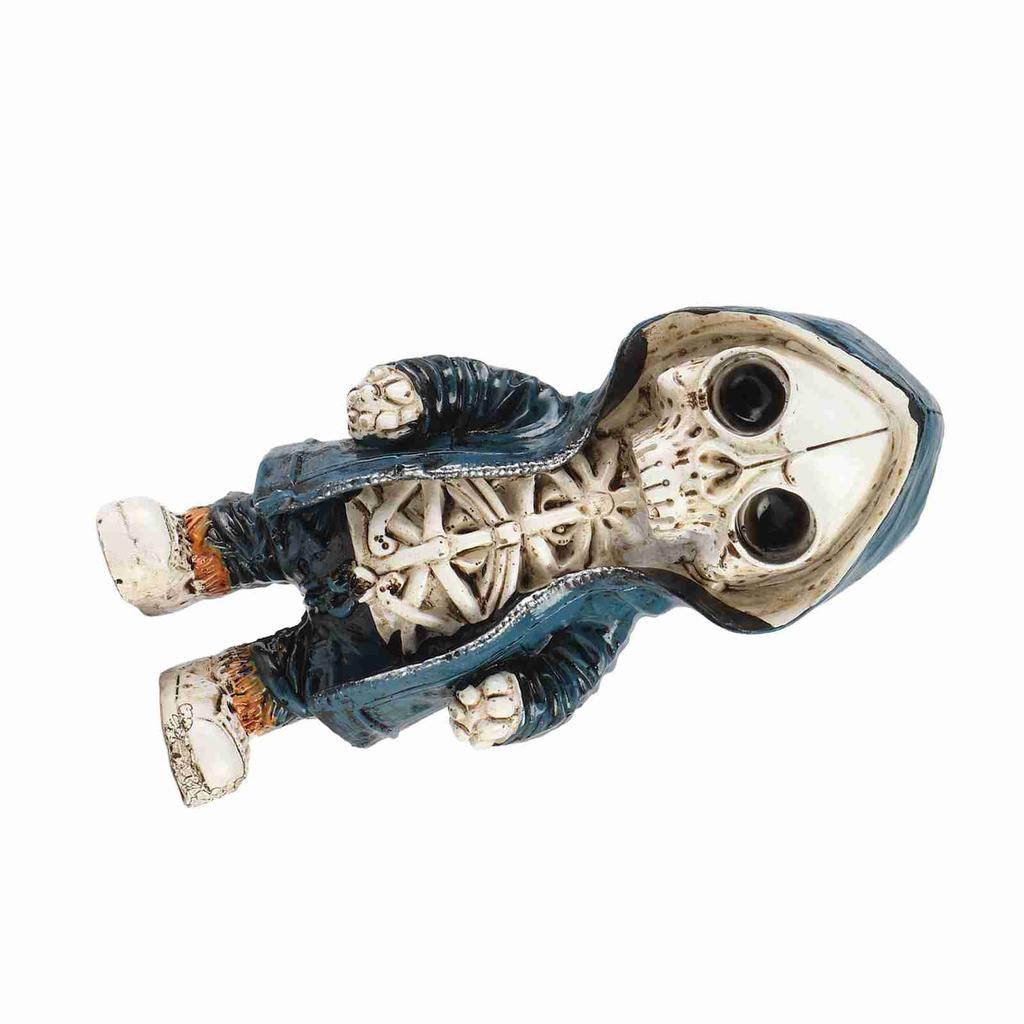 Skeleton Figurines Cool Exquisite Resin Skeleton Statue for Home Party Desk Decor Gift Type A