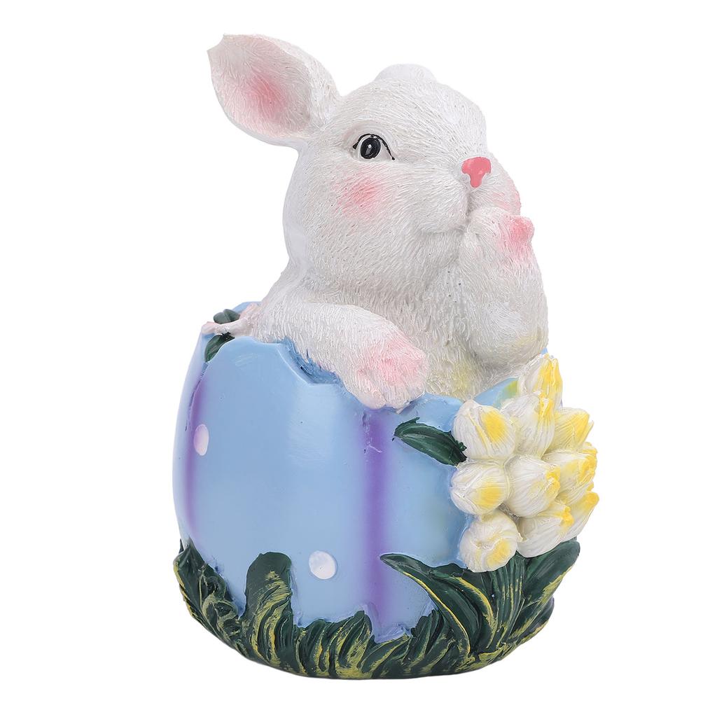 Easter Bunny Statue Exquisite Decorative Easy to Maintain Easter Egg   Decor for Garden Yard Home