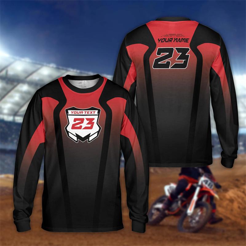 Autumn and Winter Men's 3D Printed Crew Neck Long Sleeve Sports T-Shirt