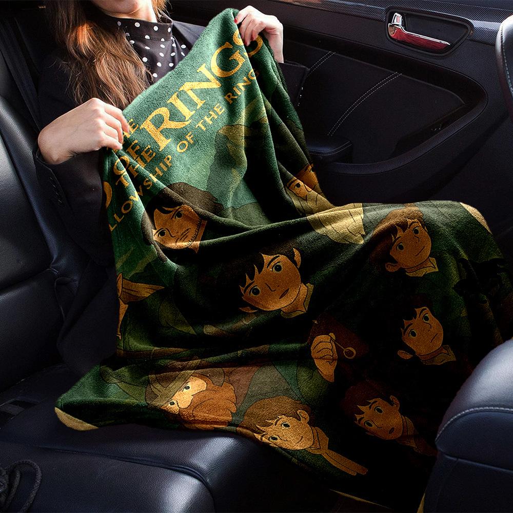 1pc Lord of the Rings Fellowship of the Ring Flannel Blanket - Soft Warm Throw for Home, Office, TravelL1364