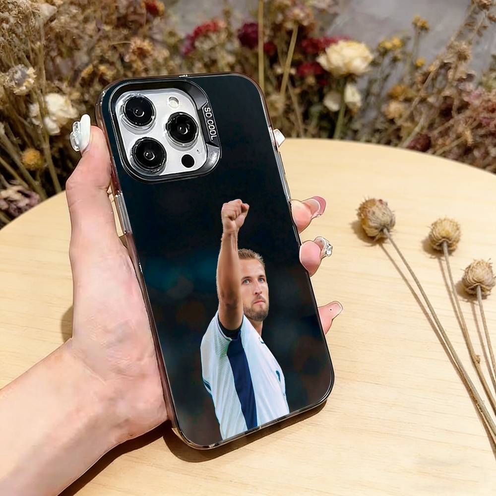 Football Star H-Harry Kane   Phone Case For iPhone 17,16,15,14,13,12,11 Plus,Pro Max,XS,Colorful Silver Phone case Funda Cover
