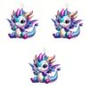 New Colorful Cartoon Acrylic Flat Dragon Car Hanging Ornament For Interior Decoration
