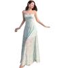 Atmosphere lace suspender dress women's spring French vacation style waist thin temperament big pendulum long skirt