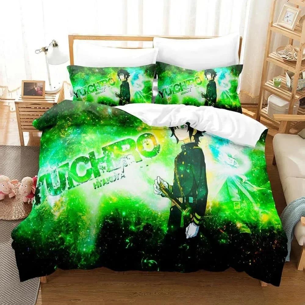 3D  Seraph of the End Printed Bed Set Duvet Cover Pillowcase Bedding Set Bed Linen Sheet Quilt Cover Full Queen King Size