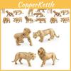 Impressive Golden Animal Model Zoo Decoration Featuring Realistic Lion Giraffe And Elephant Gift