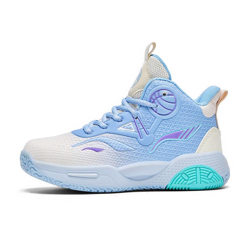 2025 New Children's Sports Shoes Primary and Secondary School Students Breathable Trend Middle and Older Children's Basketball Shoes Rub Sound