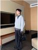 Men's Korean Style Two-Piece Patchwork Hoodie - Autumn/Winter Loose Fit, Solid Color, Versatile Design.