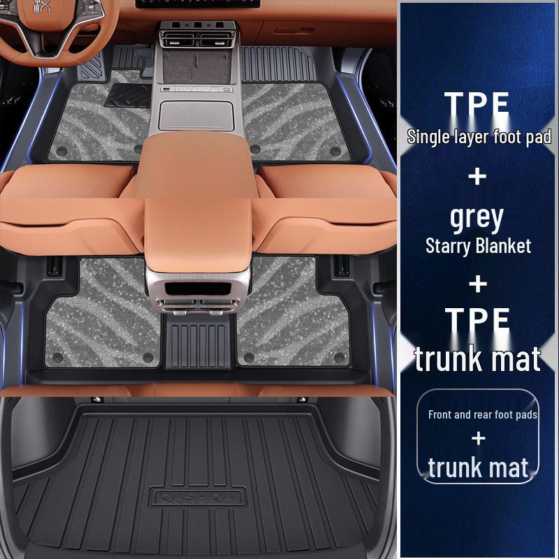 Yongjue TPE Floor Mats for BYD Han L - Full Coverage Car & Door Sill Accessories