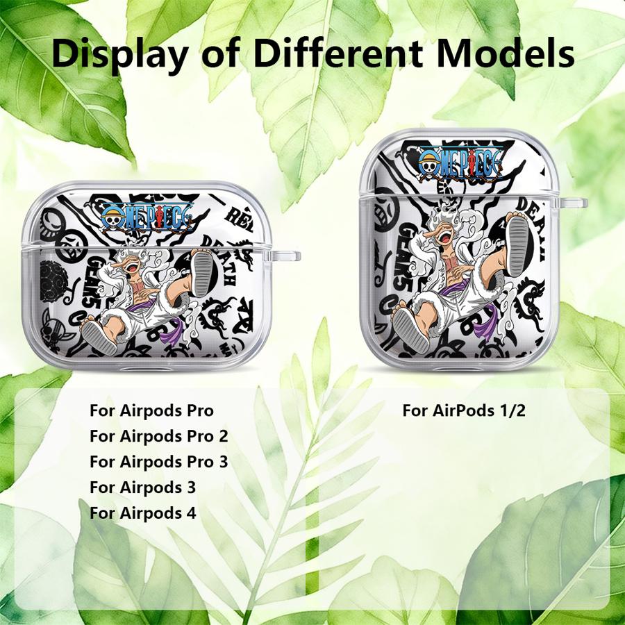 O-One P-Pieces Luffy Zoro Case For Airpods Pro2 3 Pro Pro3 1 4 2 Clear Earphone Cases Cover