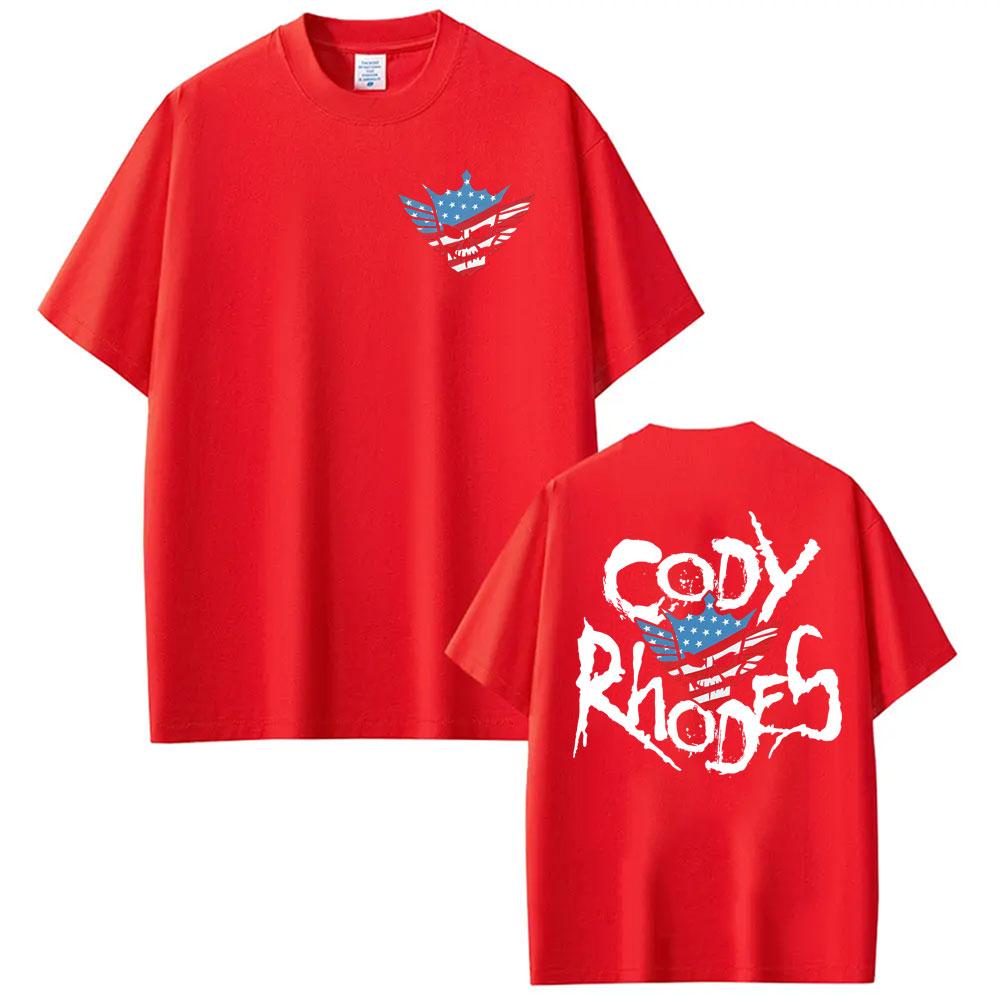 Cody Rhodes American Nightmare Logo Magliette Unisex Donna Moda Gotica High Street T-shirt Casual Cotone 2026 Maglietta Estiva