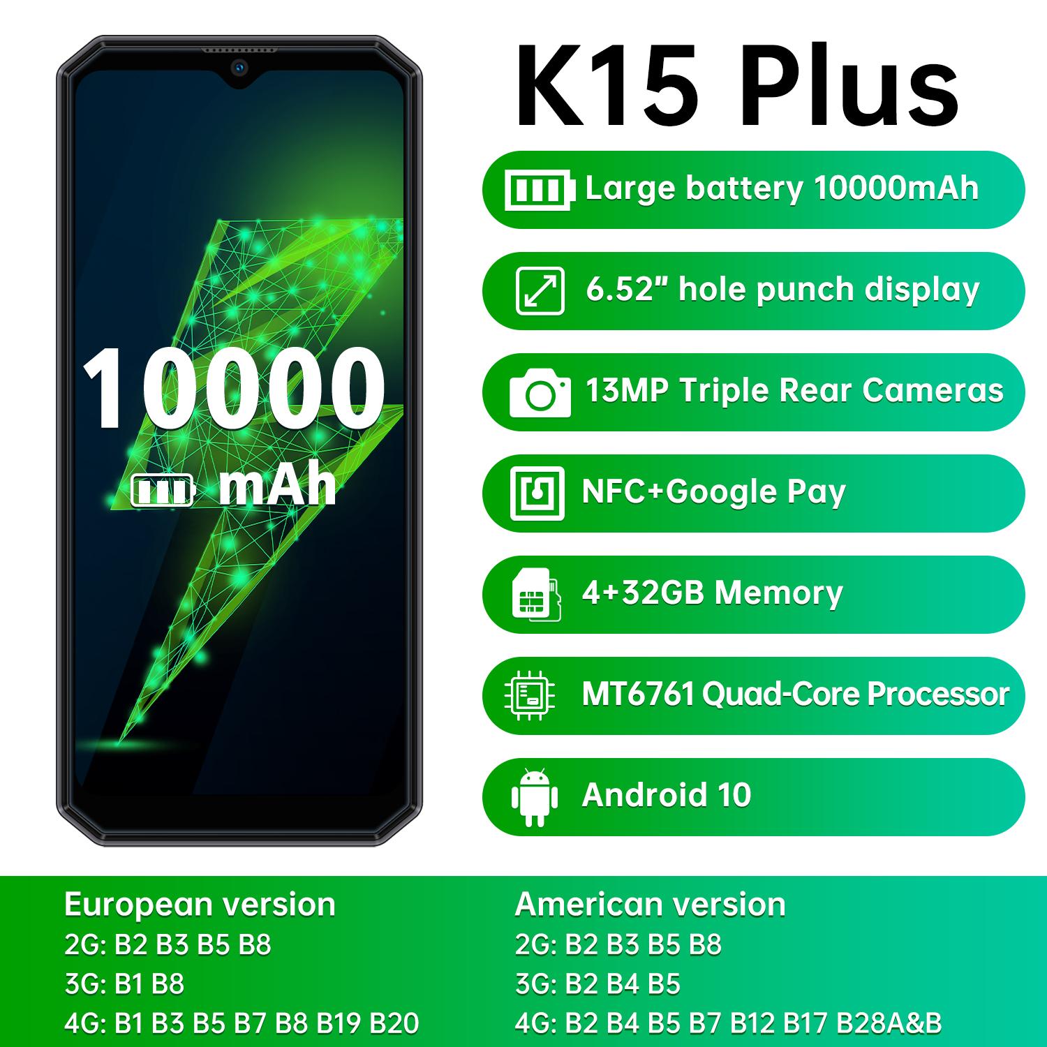 Oukitel 10000 Mah Battery Mobile Phone K15 10000mah Battery Mobile