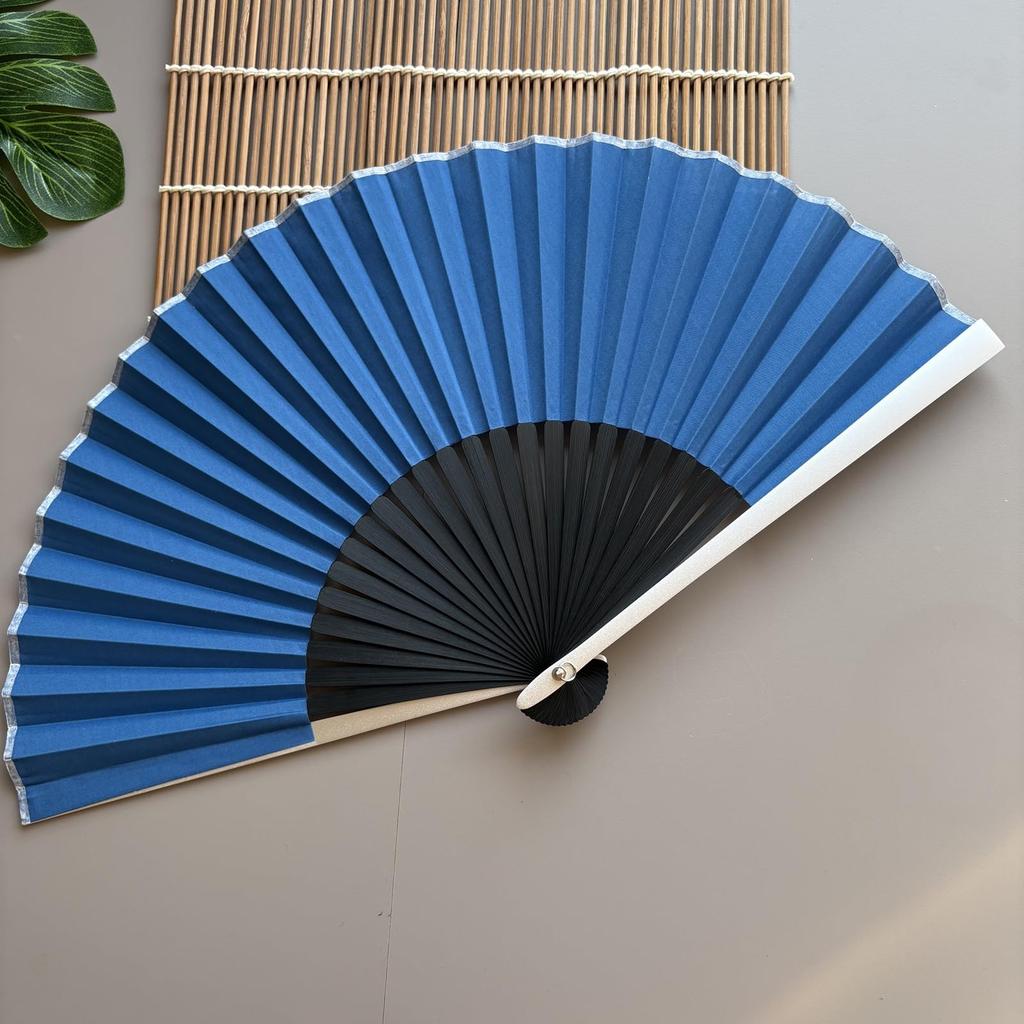 Aluminum Fan for Alloy Durable Metal Popular Cotton Fashionable Metal Fireworks Overseas Heatwave SMT097 Plain Blue [Ogimando] Men, Fan, Fan, Men's