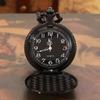 Reloj de bolsillo de cuarzo negro con diseño de Papá Noel y Feliz Navidad, colgante de regalo de Navidad, opción ideal para regalos para hombres y mujeres