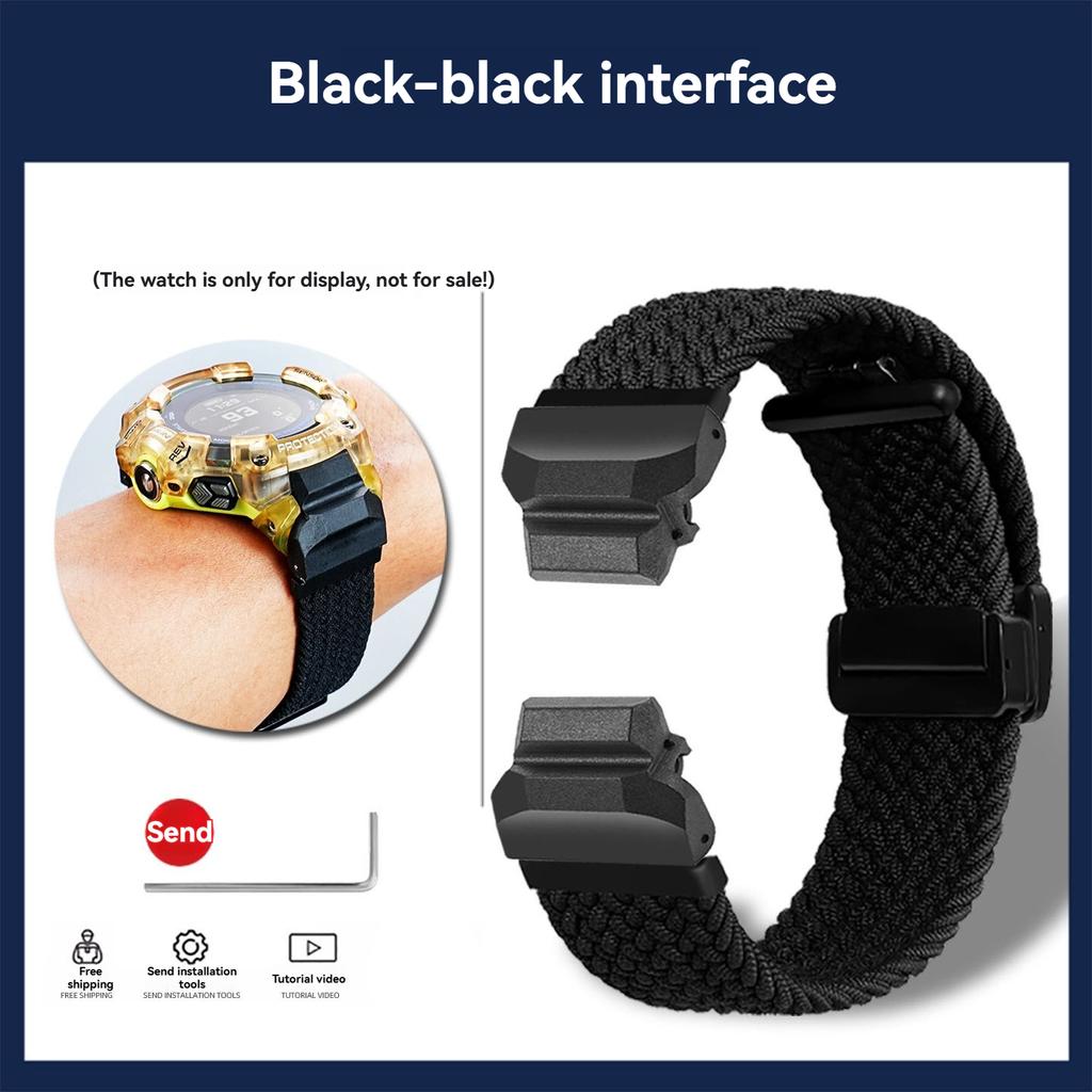GBD-H1000 Elasticity nylon Strap For Casio G-SHOCK 3475 GBD-H1000-1A4 modified fabric Watchband Men's Bracelet wristband